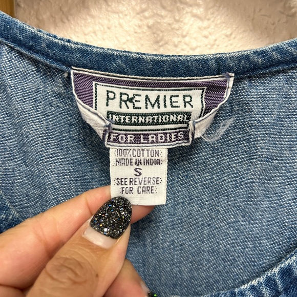 Vintage Denim Midi Jumper Dress - Picture 5 of 9